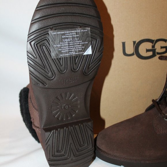 NEW UGG WOMEN'S ROMELY SUEDE SHEARLING CUFF LINED ANKLE BOOTS - Picture 8 of 8